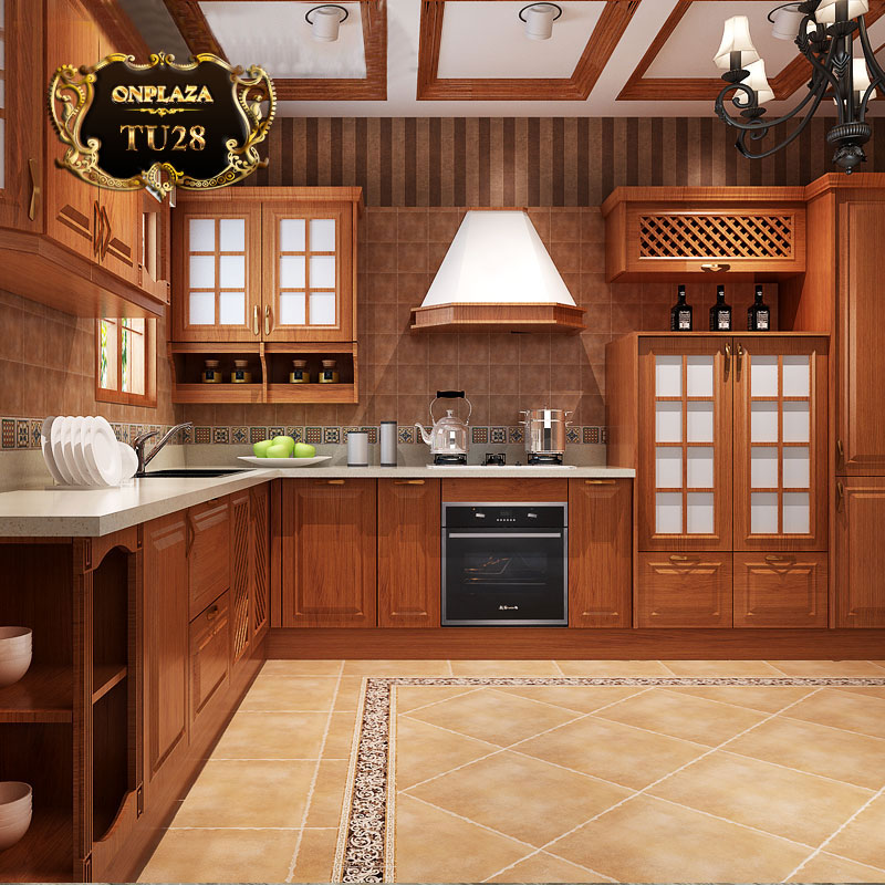 Tủ bếp thiết kế cao cấp cho phòng bếp sang trọng TU28