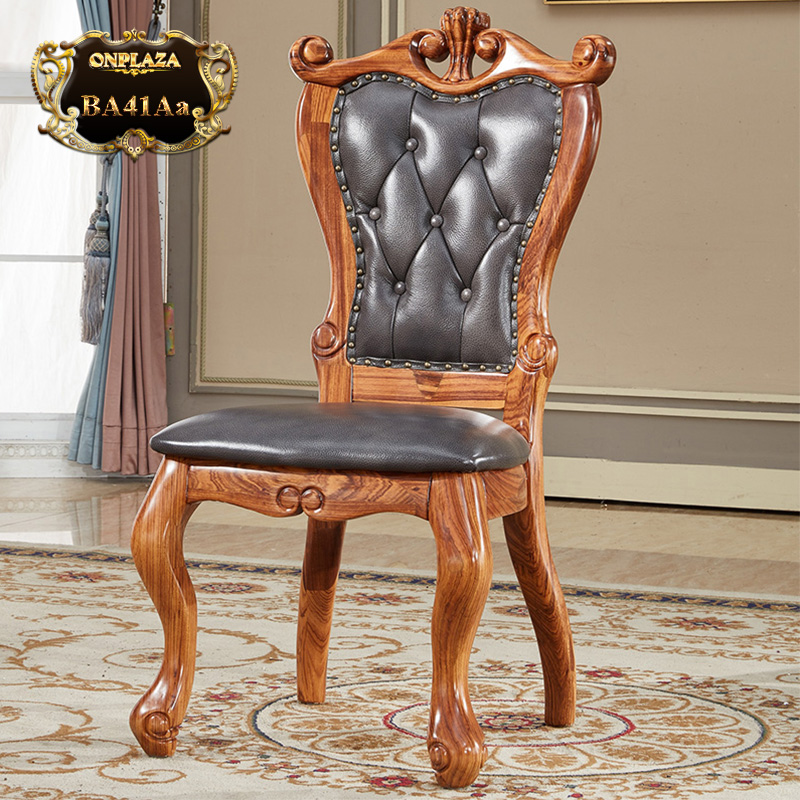 ghế gỗ tự nhiên phong cách châu Âu bán cổ điển sang trọng (kiểu A) BA41Aa