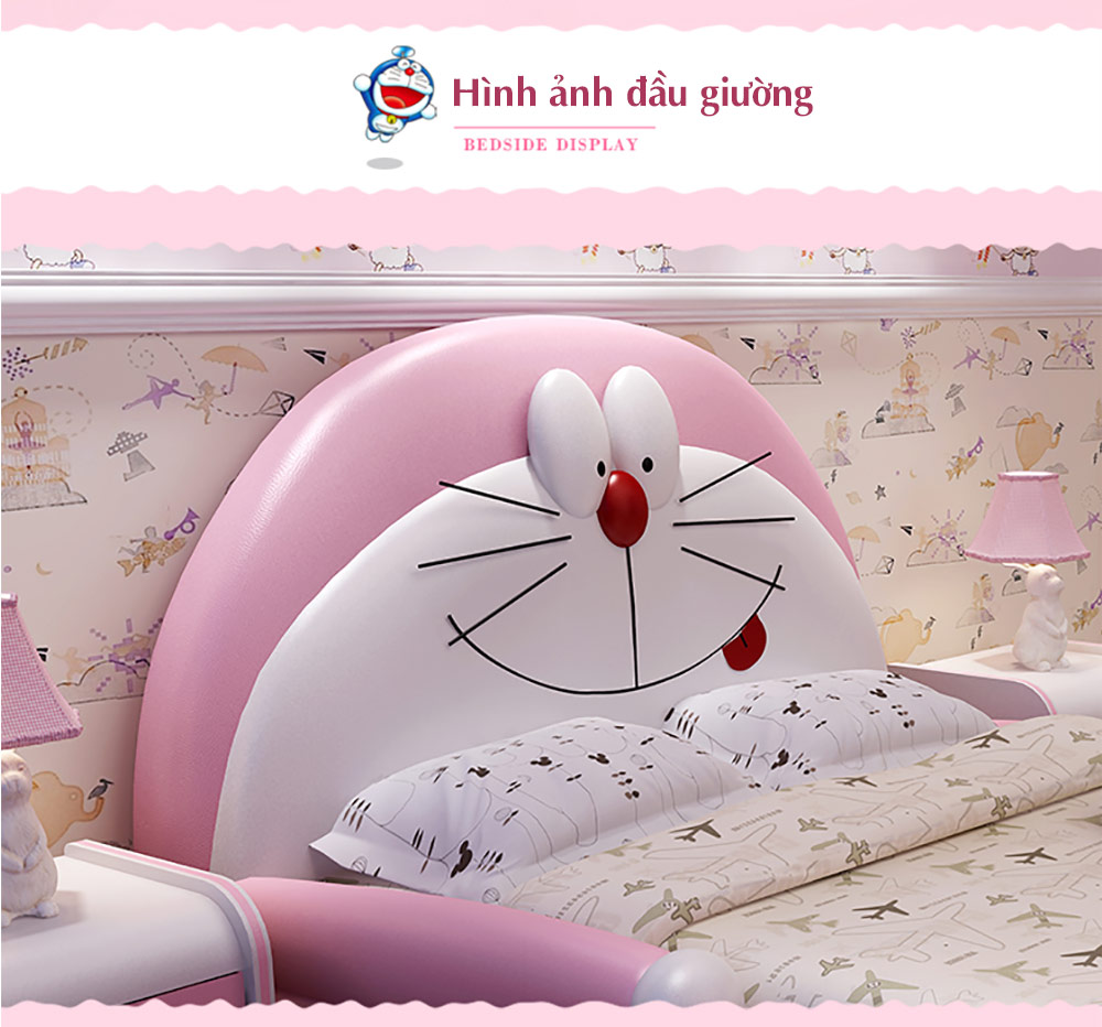 Bộ giường ngủ kiểu dáng chú mèo máy Doraemon thông minh G127