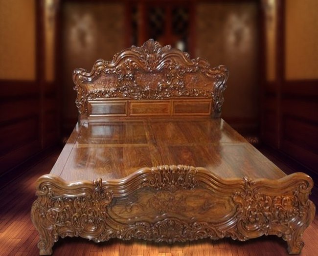 Giường ngủ gỗ hương đẹp