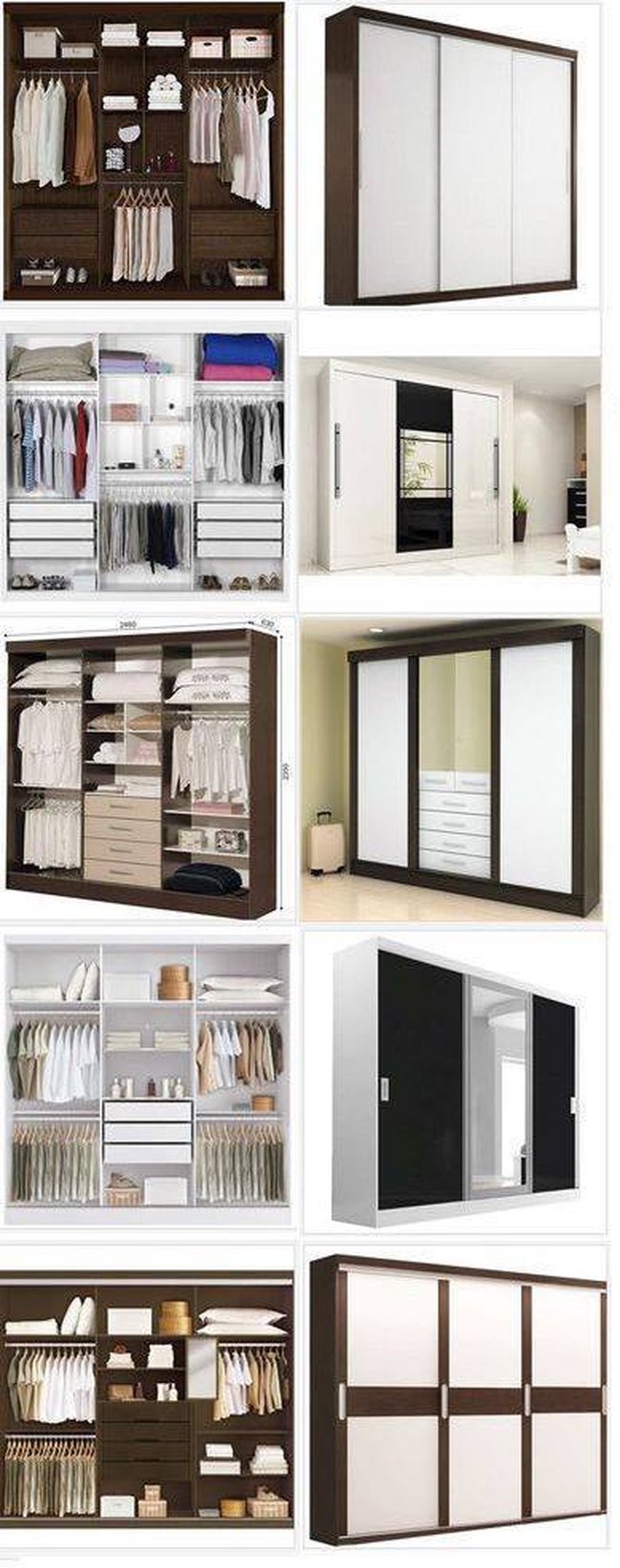 Các kiểu kích thước tủ quần áo chuẩn 2 Các kiểu kích thước tủ quần áo chuẩn 2