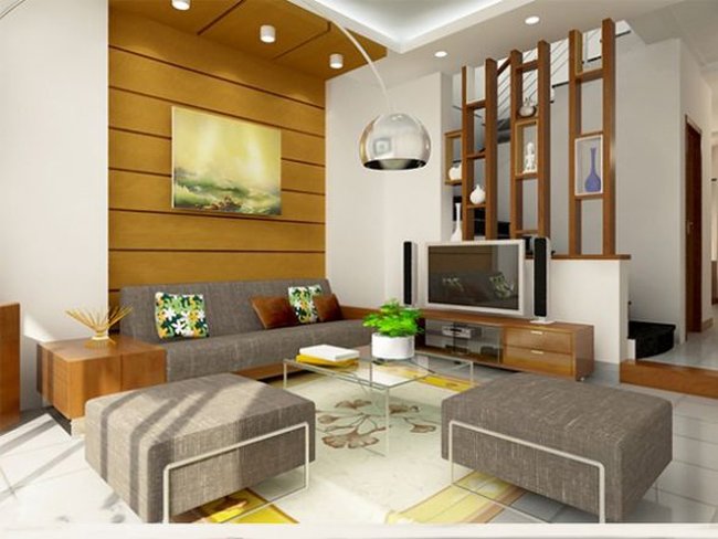 Thiết kế nội thất phòng khách đẹp đơn giản 4
