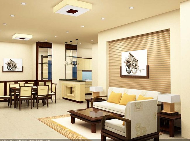 Thiết kế nội thất phòng khách đẹp đơn giản 5
