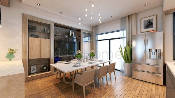 Bàn ăn được làm từ gỗ có thiết kế đẹp