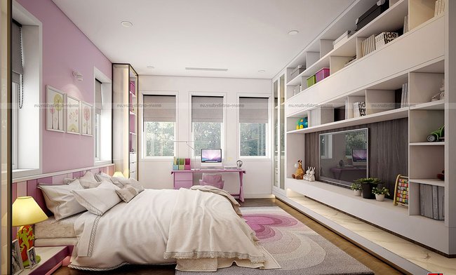Mẫu thiết kế nội thất phòng ngủ rộng 20m2